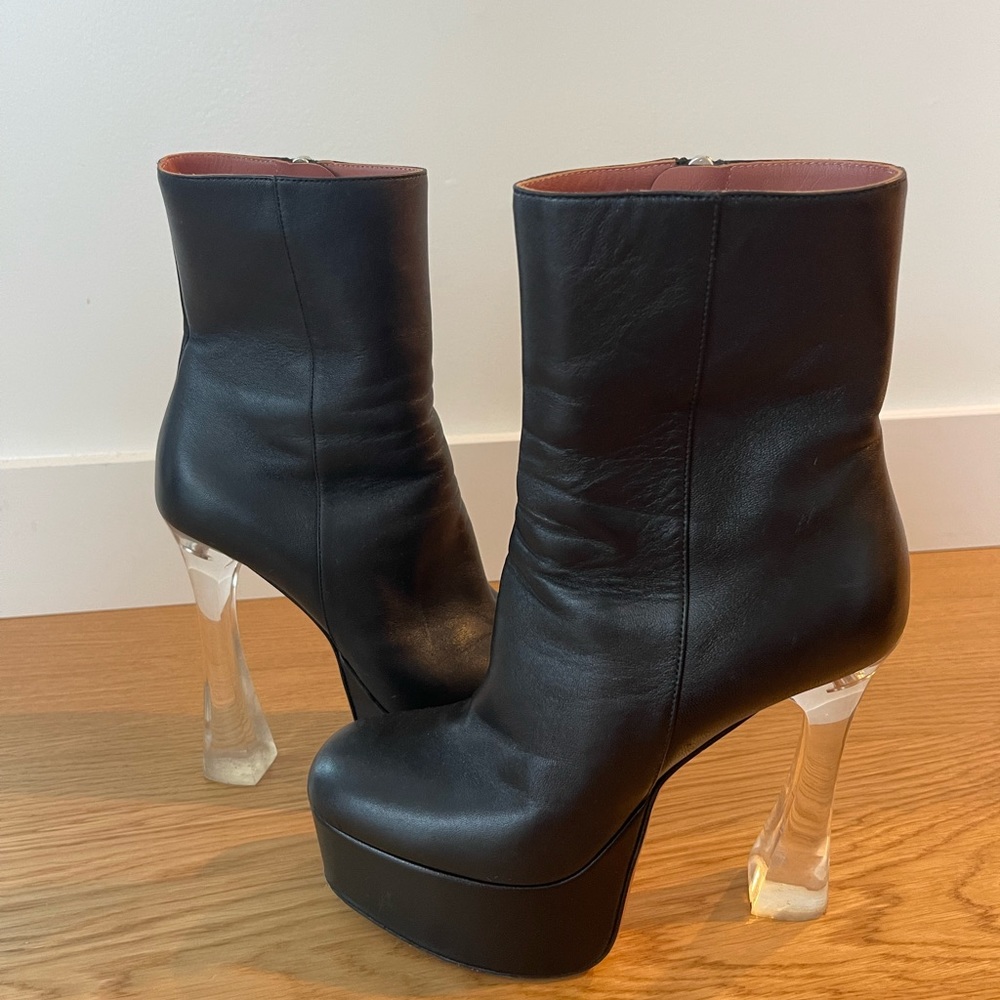 Amina Muaddi Dua Boot in black